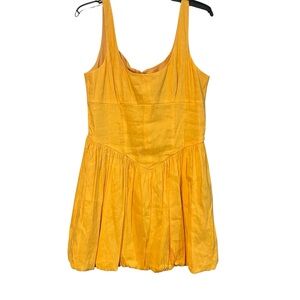 New Gianni Bini Linen Blend Dress Size 6 Apricot Tank NWT Mini